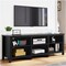 Classic 6 Cubby Modern TV Stand for TVs up to 80" DIY 69" Black Media Entertainment Centre Console Table for Living Room Bedroom